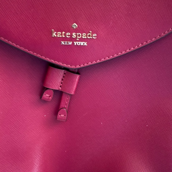 Small Pink Kate Spade Book Bag w/One Zip Pocket & One Pouch Pocket